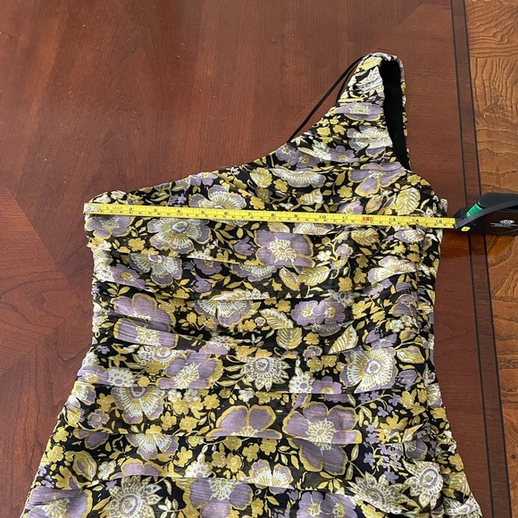 Zara Floral One Shoulder Dress Size S - Picture 13 of 15